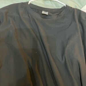 Black Long Sleeve Crew Neck Tee